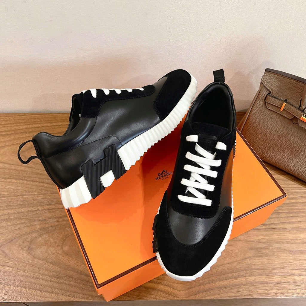 Hermes Air Mesh Suede Black.