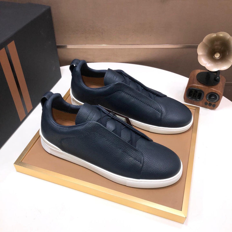 Tênis Zegna Triple Stitch Navy Blue