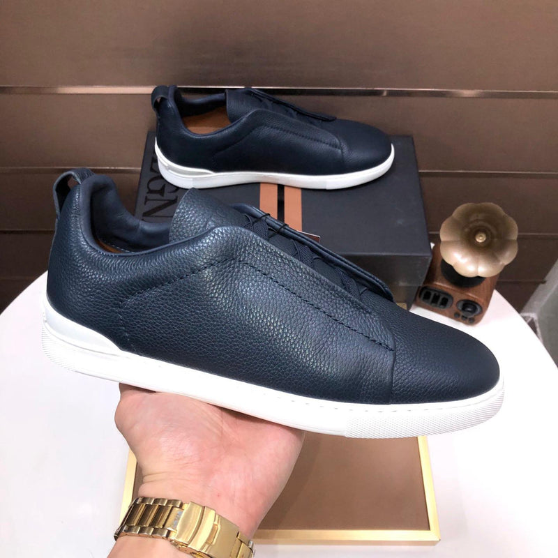 Tênis Zegna Triple Stitch Navy Blue