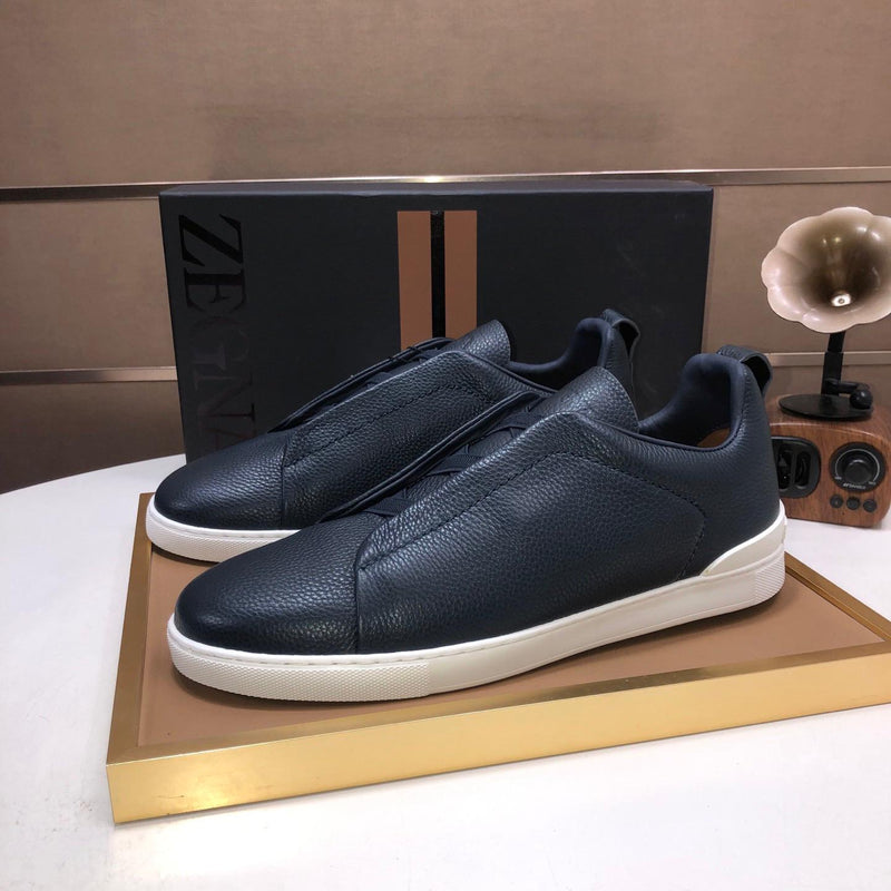 Tênis Zegna Triple Stitch Navy Blue