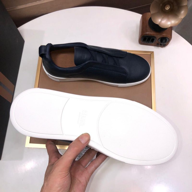 Tênis Zegna Triple Stitch Navy Blue