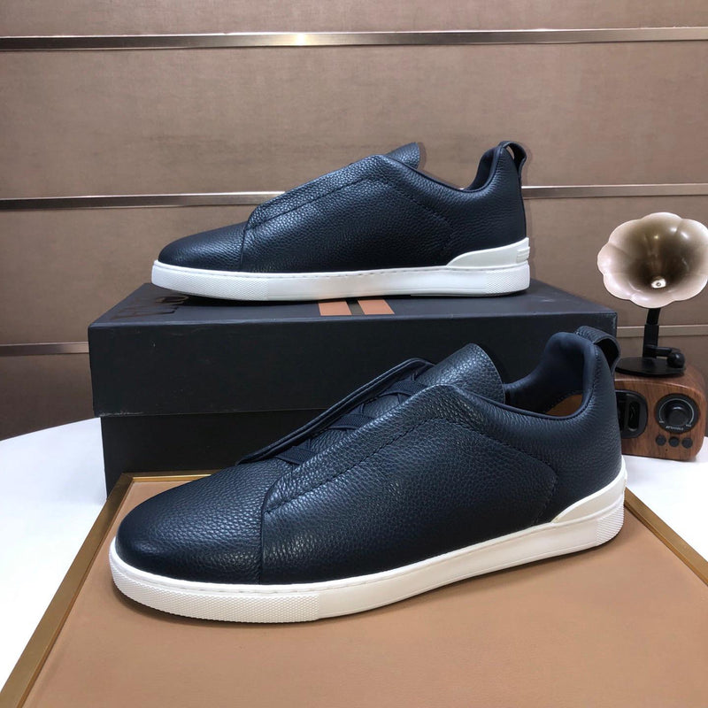 Tênis Zegna Triple Stitch Navy Blue