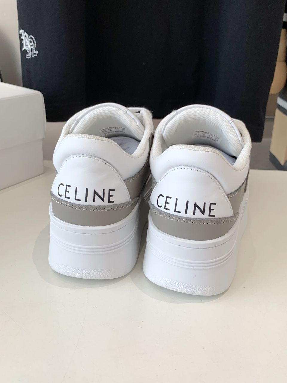CELINE Sneakers With Wedge Outsole In Calfskin Leather