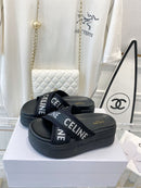 Celine Block Slide Nylon Jacquard