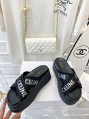 Celine Block Slide Nylon Jacquard