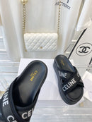 Celine Block Slide Nylon Jacquard