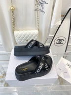 Celine Block Slide Nylon Jacquard