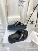 Celine Block Slide Nylon Jacquard