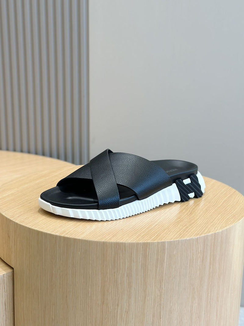Hermes Sandal Infra Black White