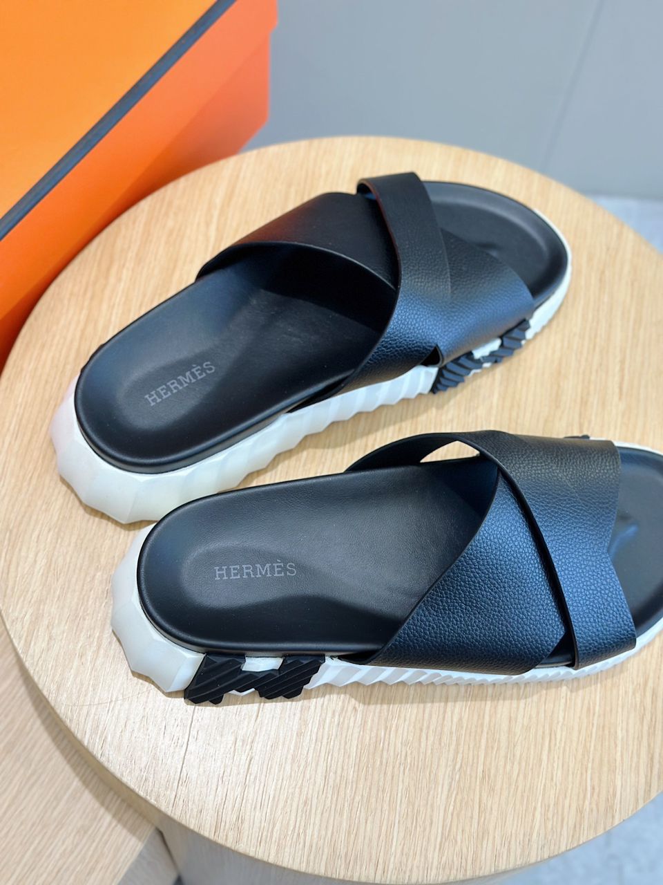 Hermes Sandal Infra Black White.