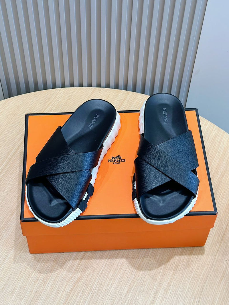Hermes Sandal Infra Black White