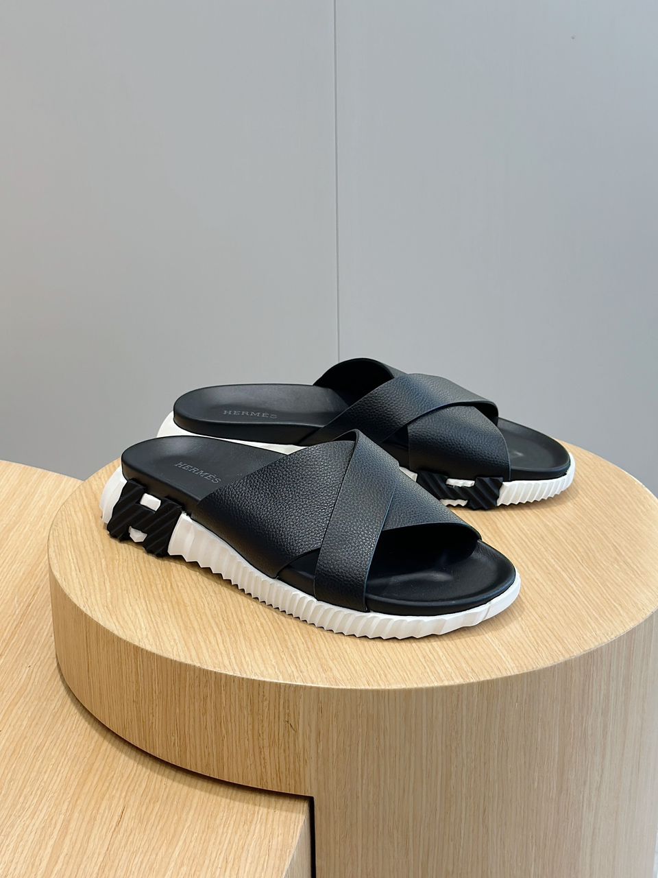 Hermes Sandal Infra Black White.