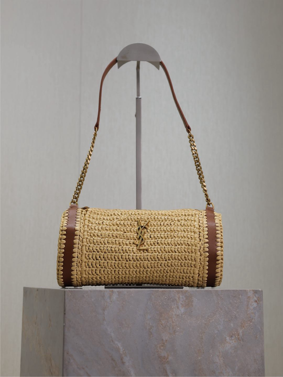 Saint Laurent Raffia Shoulder Bag
