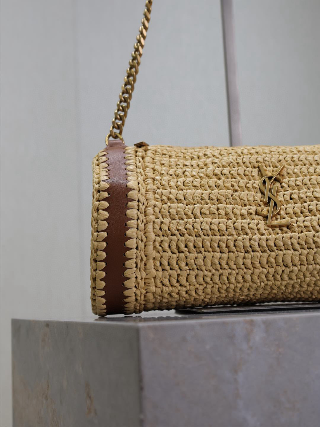 Saint Laurent Raffia Shoulder Bag