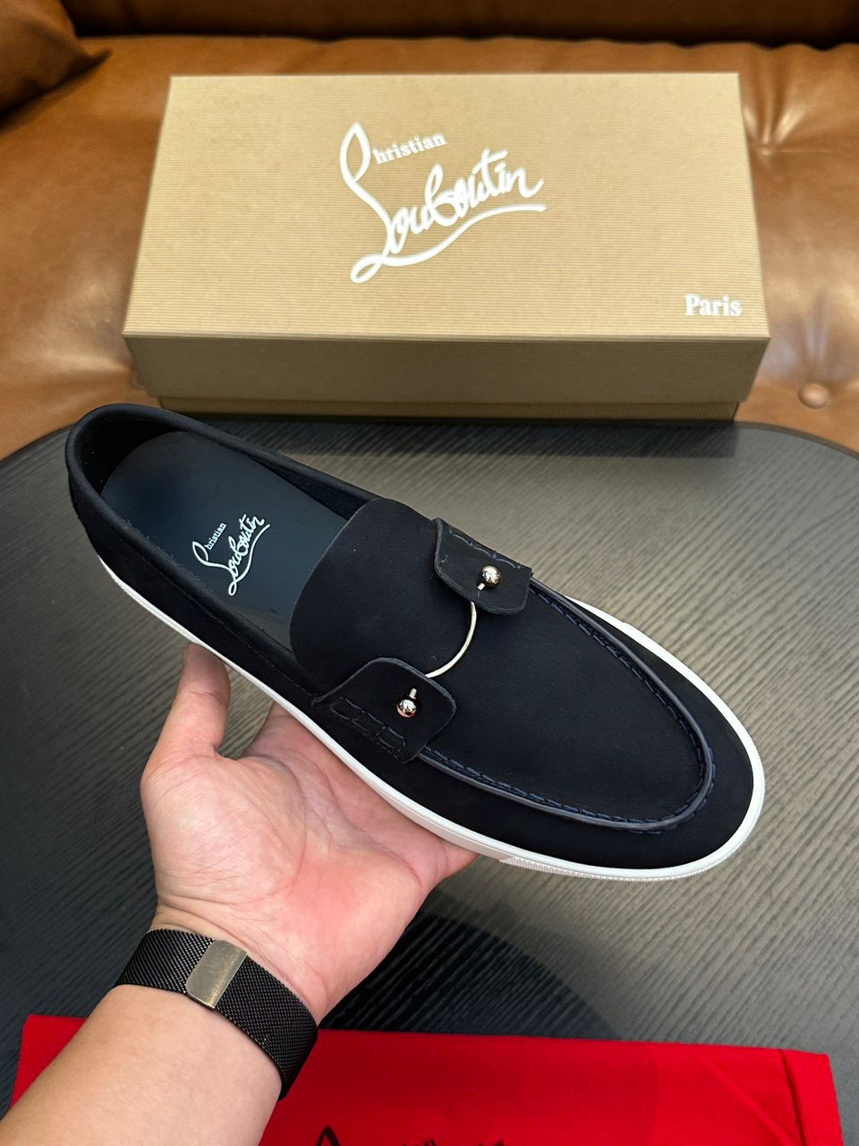 Christian Louboutin Chambeliboat Rockie Black.