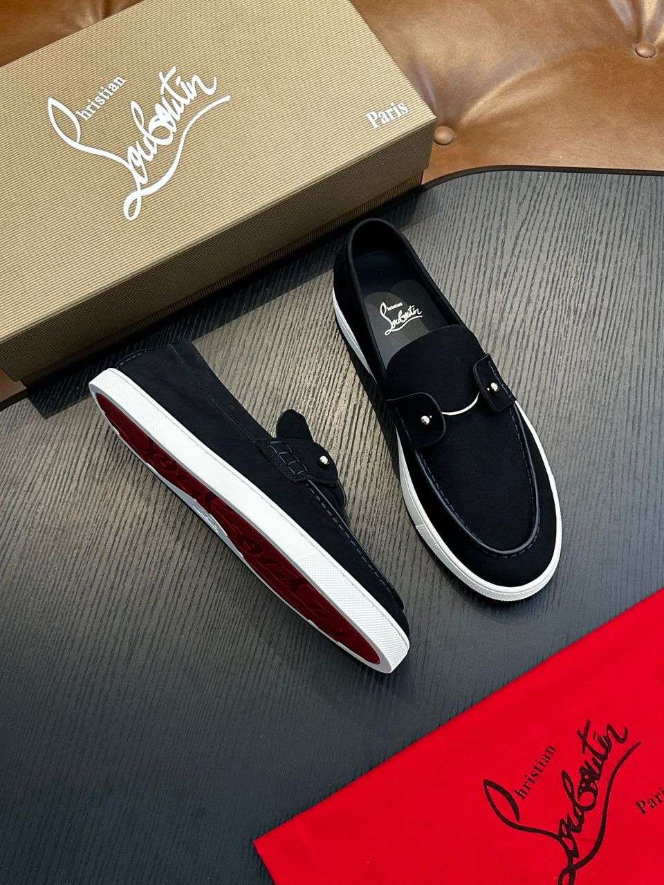 Christian Louboutin Chambeliboat Rockie Black.