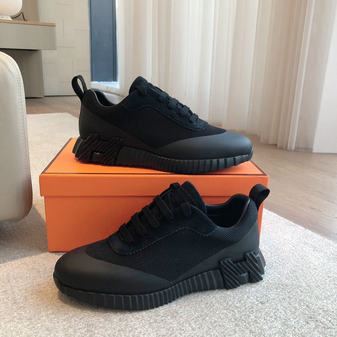Hermes Air Mesh Bouncing Black Suede