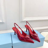 Prada Scarpin Slingback Red