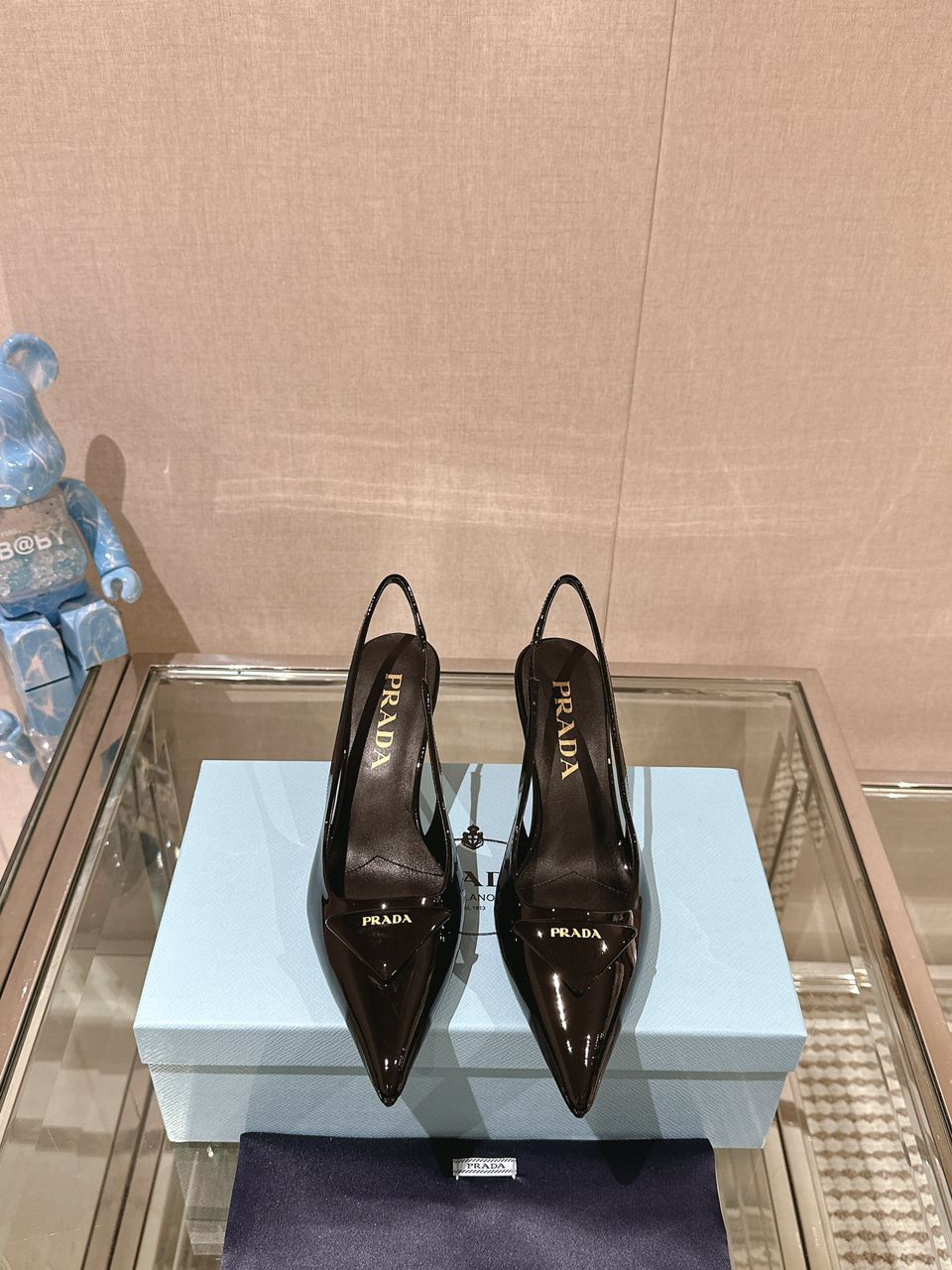 Prada Scarpin Slingback Black