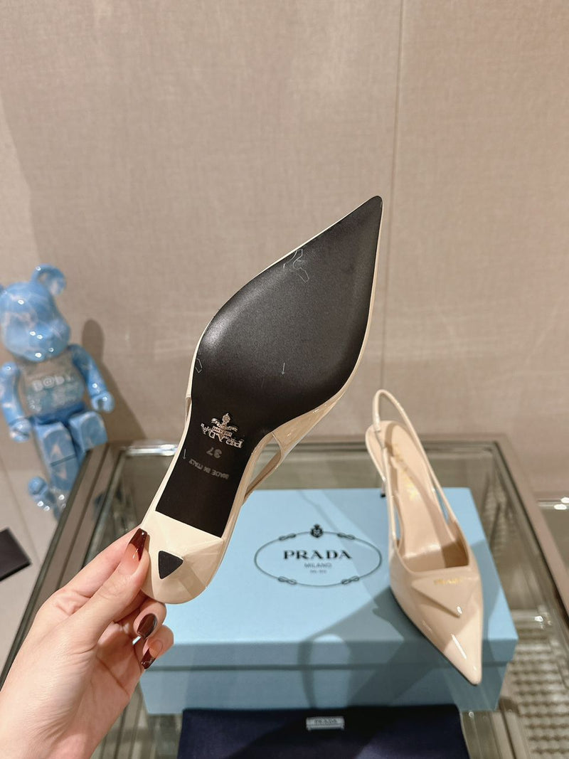 Prada Scarpin Slingback White