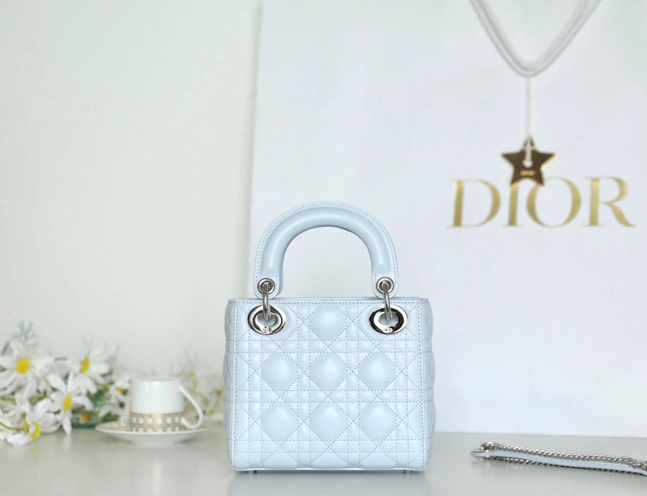 Dior Small Lady Dior Cyan