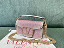 Valentino Garavani Locò Shoulder Bag With Rhinestones.