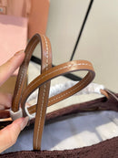 Miu Miu Raffia Crochet Stripe Tote Bag