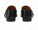 Gucci Plain Leather Loafers Black