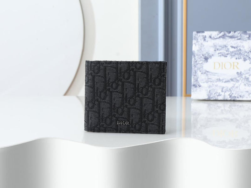 Carteira Black Dior Oblique Jacquard