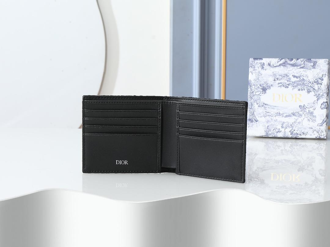 Carteira Black Dior Oblique Jacquard