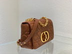 Dior Caro em Couro Marrom Cannage.