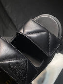 Sandália Prada Flatform Em Couro Napa Preto