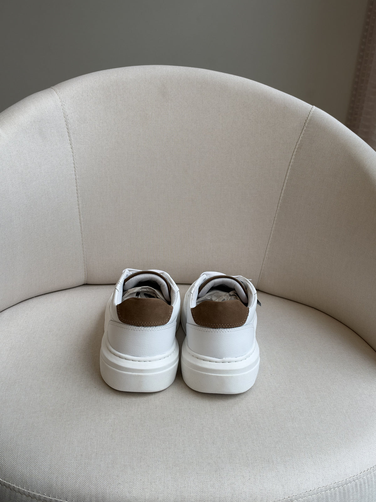 Tênis Judá Elevate Court White & Taupe ( Pronta Entrega)