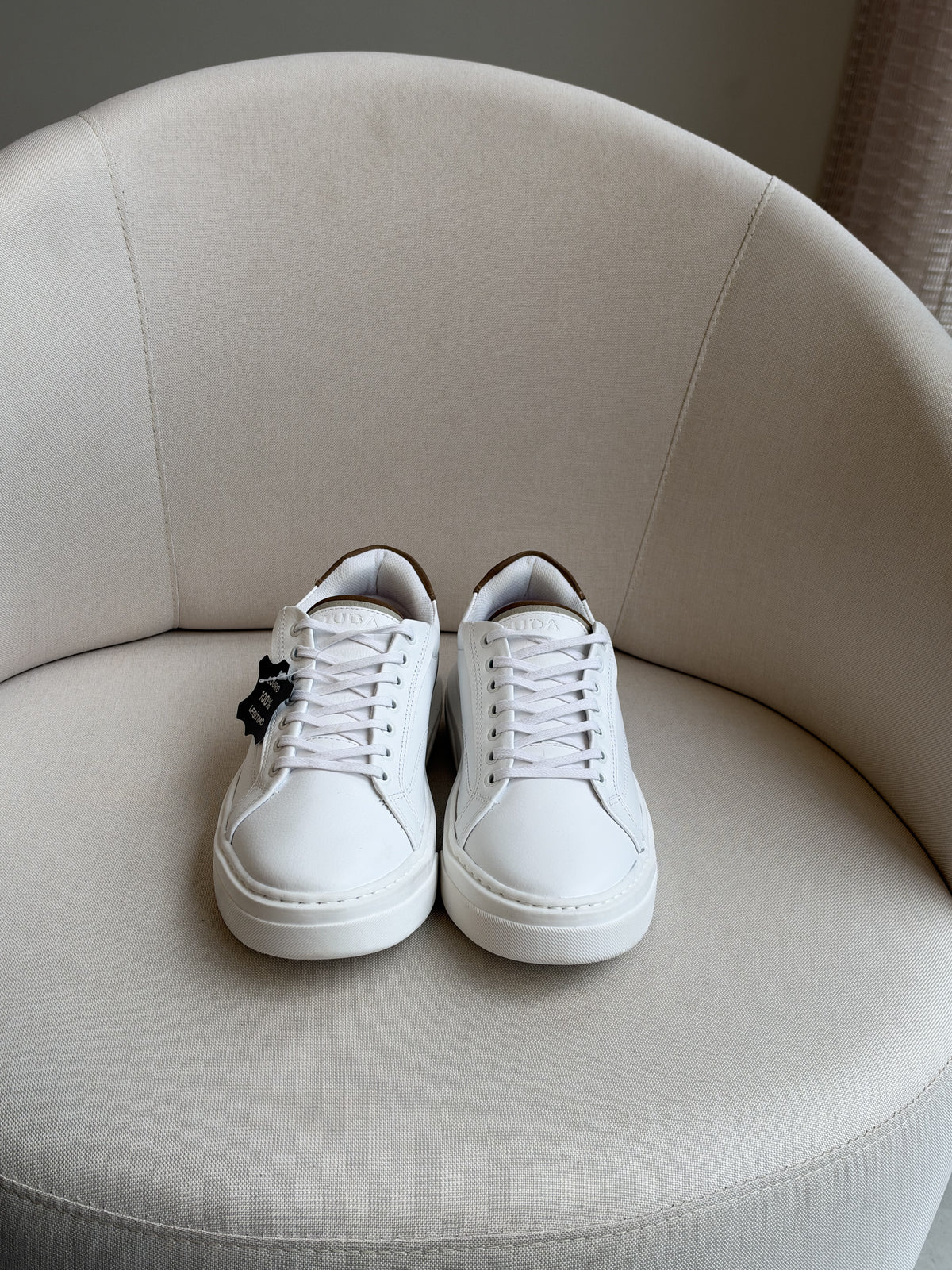 Tênis Judá Elevate Court White & Taupe ( Pronta Entrega)