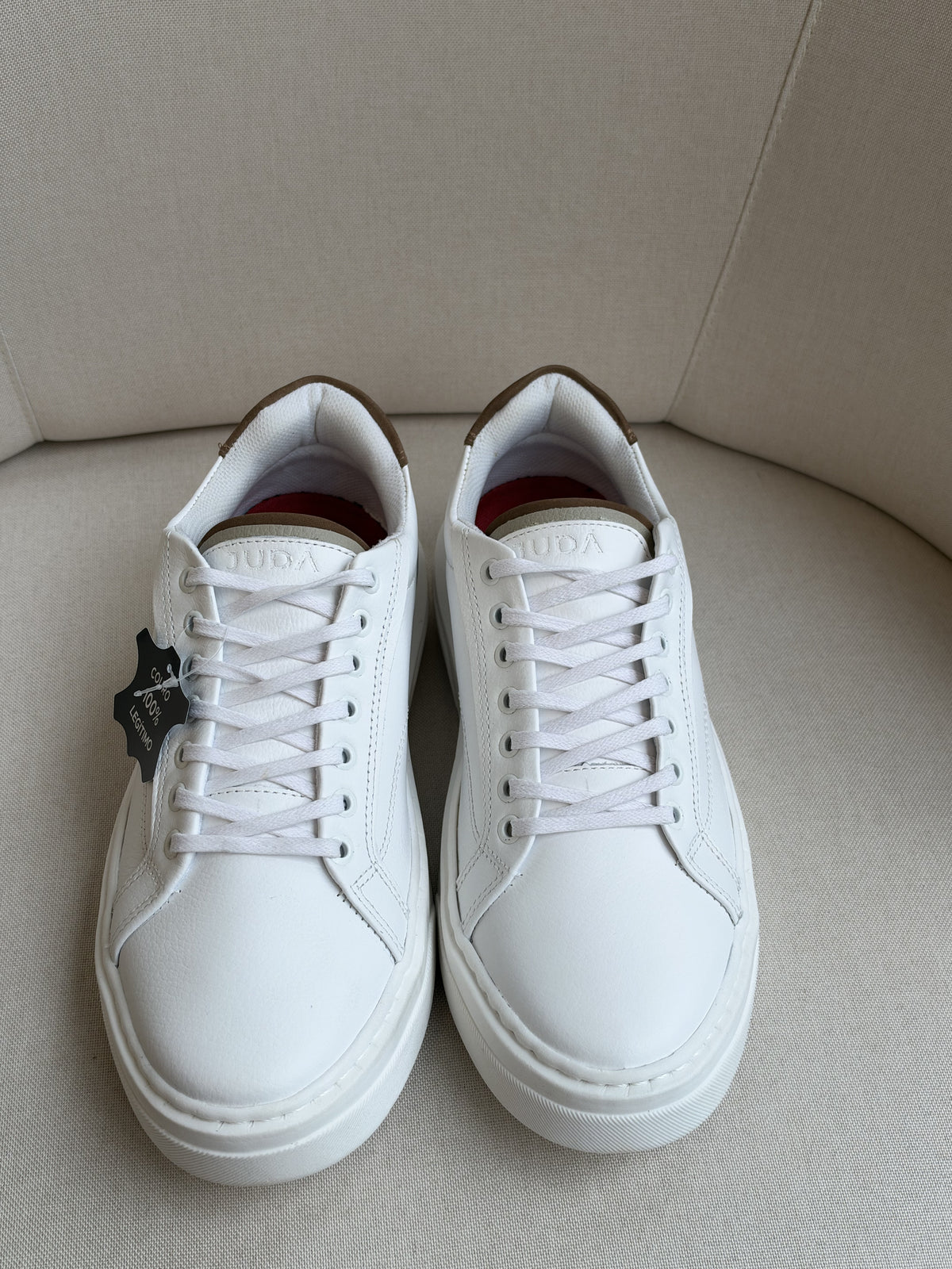 Tênis Judá Elevate Court White & Taupe ( Pronta Entrega)