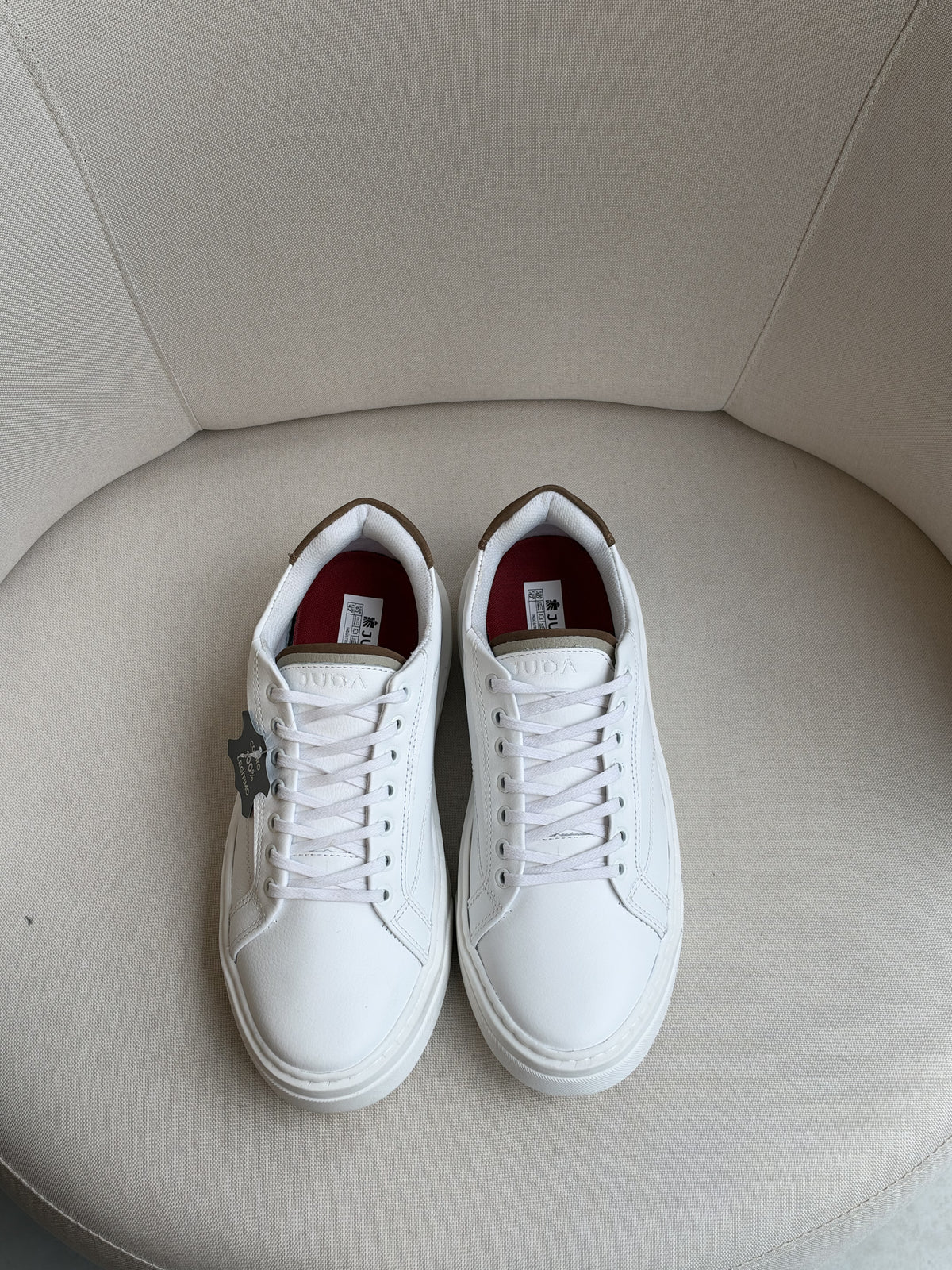 Tênis Judá Elevate Court White & Taupe ( Pronta Entrega)