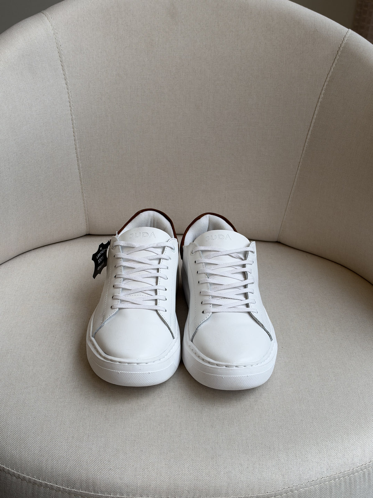 Tênis Judá Heritage Court White & Cognac ( Pronta Entrega)