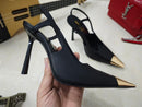 Saint Laurent Scarpin Slingback Jeanne Couro