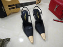 Saint Laurent Scarpin Slingback Jeanne Couro