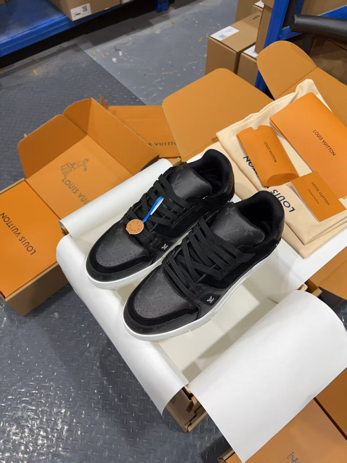 Lv Trainer Grey Monogram