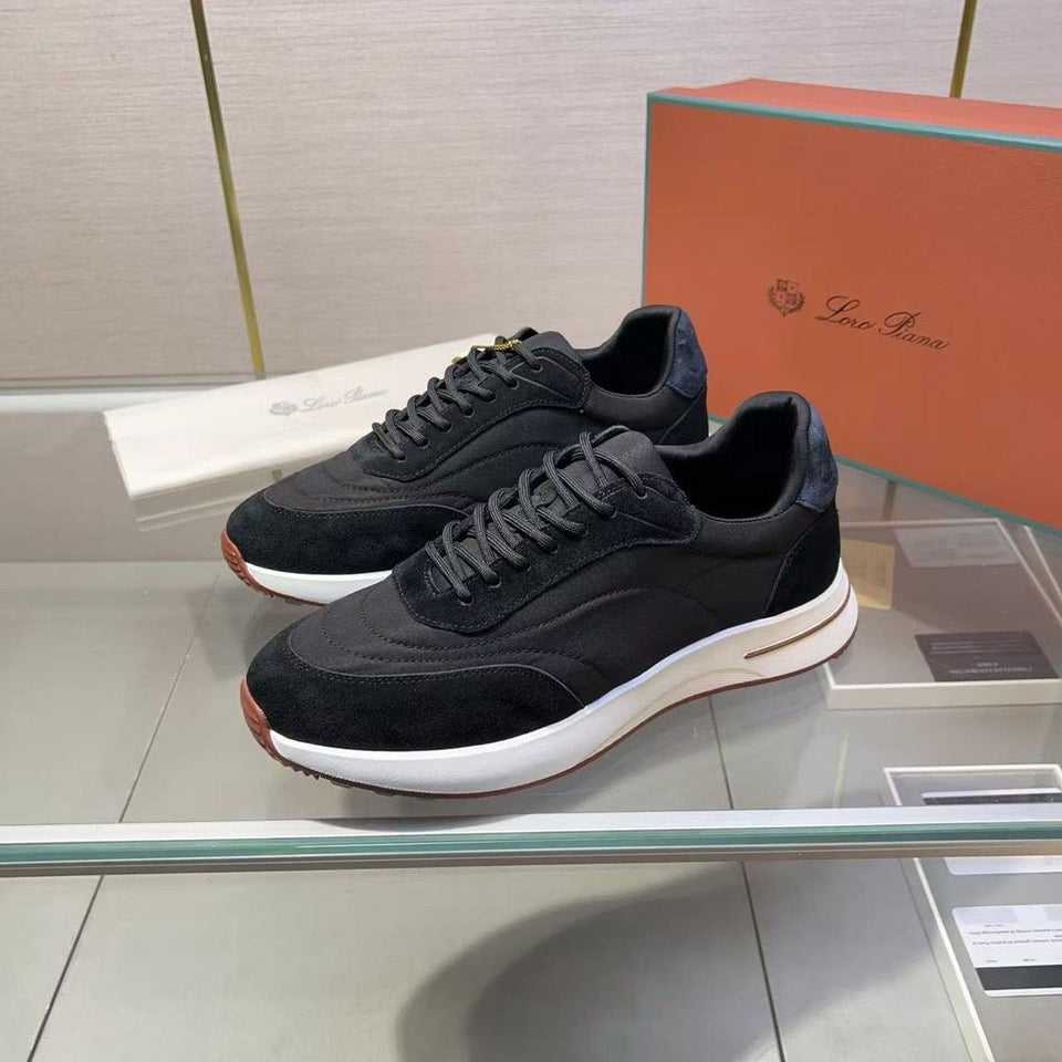Loro Piana Weekend Walk Evo Black Suede Navy