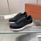 Loro Piana Weekend Walk Evo Black Suede Navy