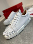 CHRISTIAN LOUBOUTIN Louis Juinior Spikes Size 9 White