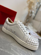 CHRISTIAN LOUBOUTIN Louis Juinior Spikes Size 9 White