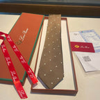 GRAVATA LORO PIANA DE SEDA POLKA DOT SILK TIE