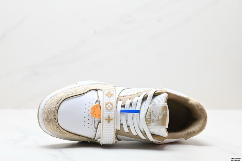 Lv Trainer Beige White Monogram