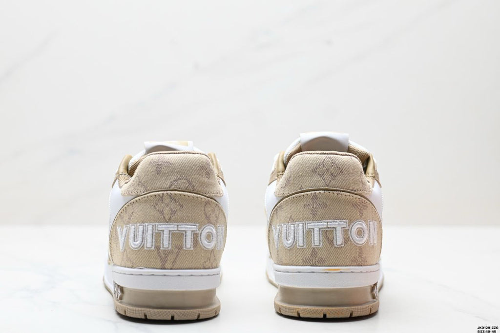 Lv Trainer Beige White Monogram