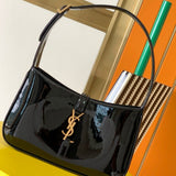 Yves Saint Laurent Mini Le 5 to 7 in Patent Leather Black
