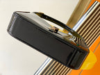 Yves Saint Laurent Mini Le 5 to 7 in Patent Leather Black