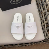 Prada Padded Slides White Nappa Leather